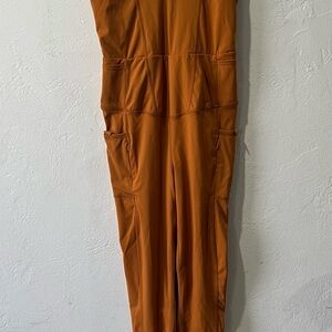 Free People Movement  Cargo Jumpsuit Crochet Back Onepiece S